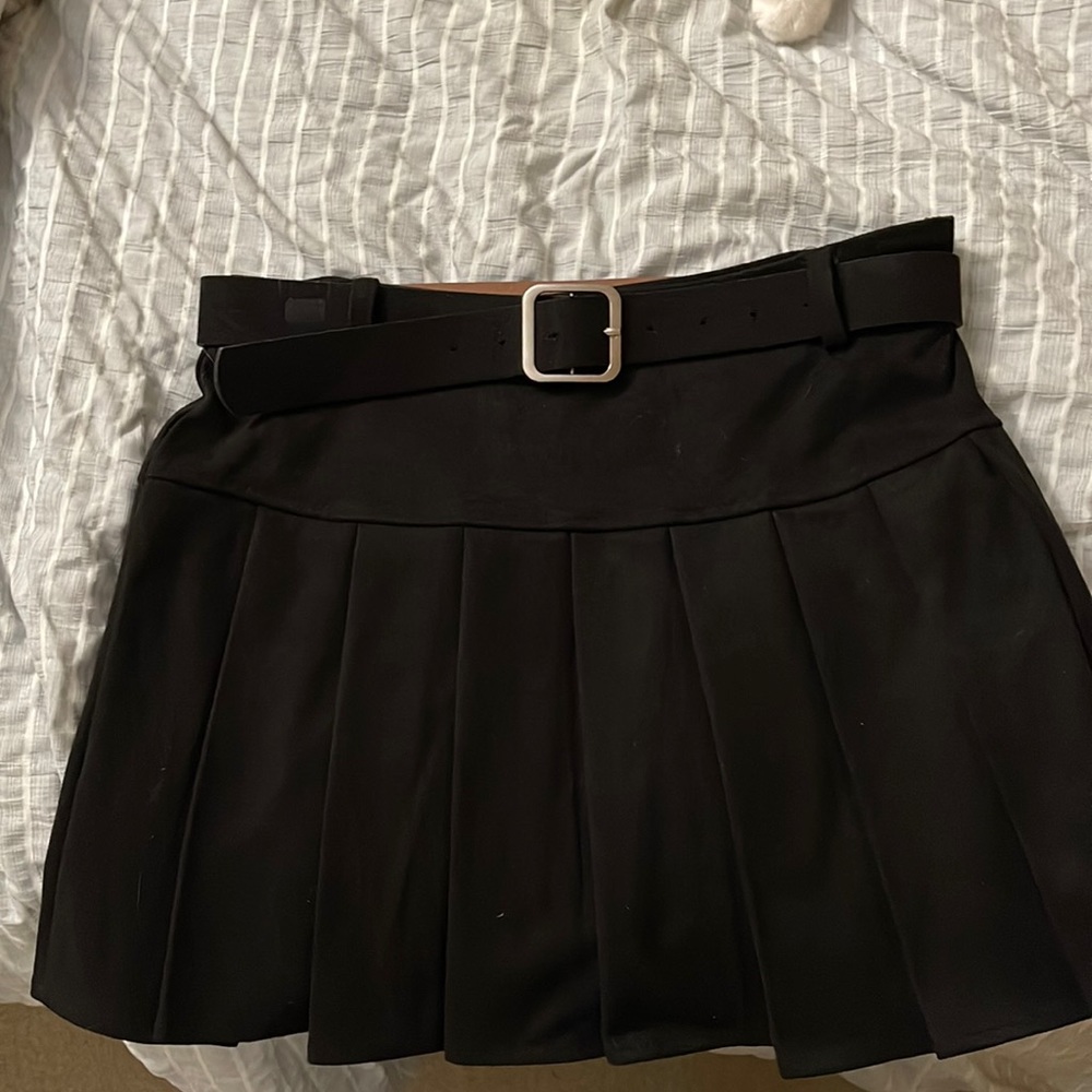 Black mini skirt